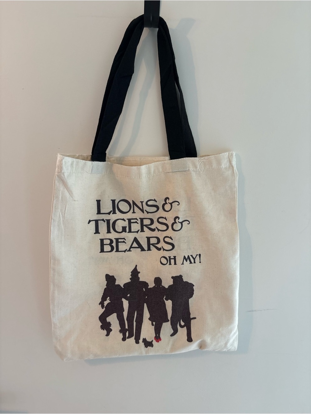 Wizard of Oz Canvas Tote Bag + Ruby Slipper Keychain, NWOT, great Gift!